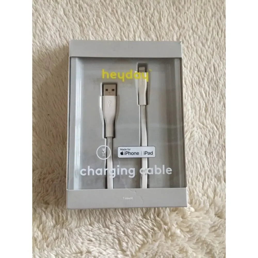 heyday™ 3' Lightning to USB-A Flat Cable - Ivory White